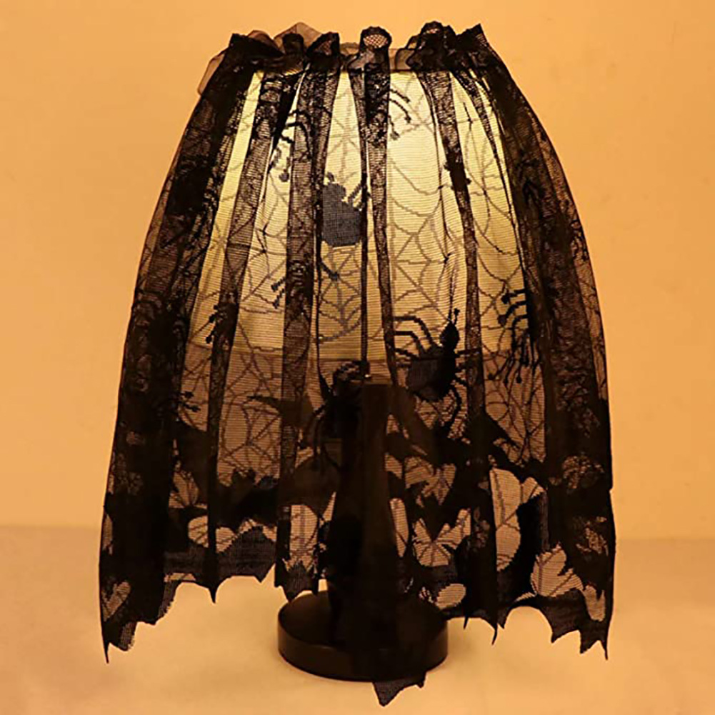 Spider Web Halloween Decoration - Halloween Zwarte Kant Spinnenweb Decoratie Multifunctionele