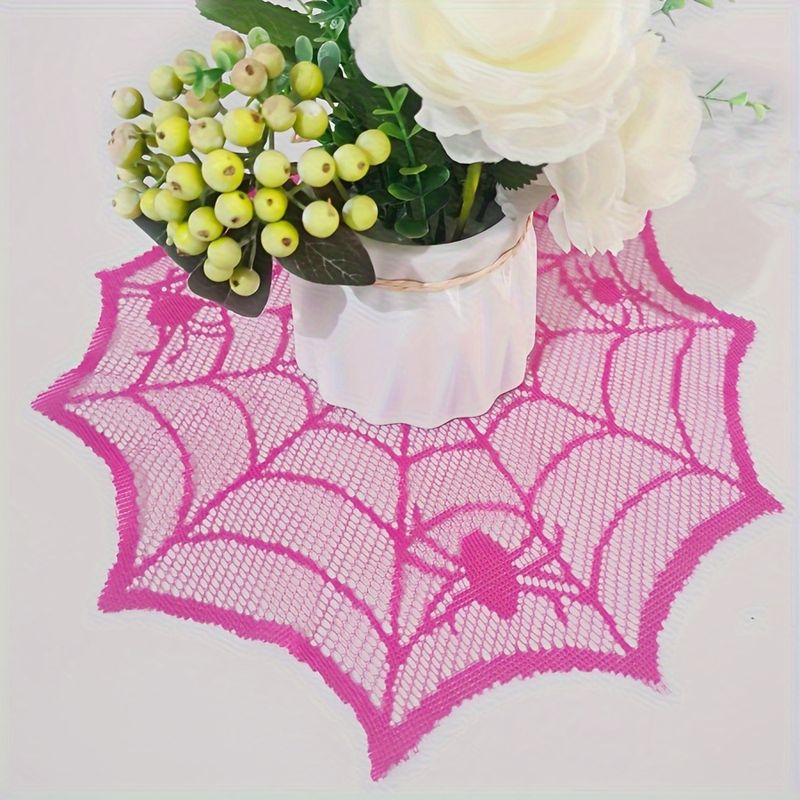 VIKAMA Rose Red Lace Spider We - Spider Web Halloween Decoration recensie en prijs