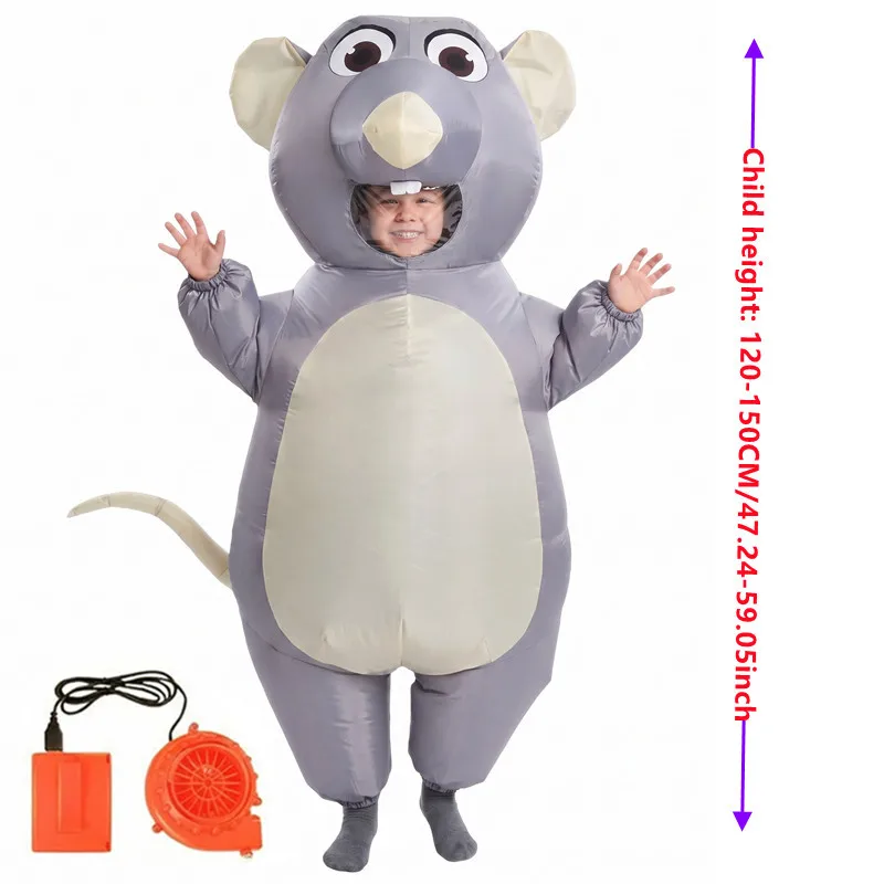 Opblaasbaar grijs muiskostuum  - Halloween Costume Kids recensie en prijs