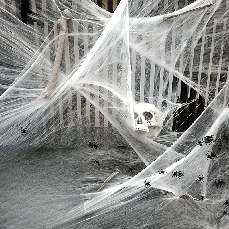 Rekbare spinnenwebben met 2 sp - Spider Web Halloween Decoration recensie en prijs