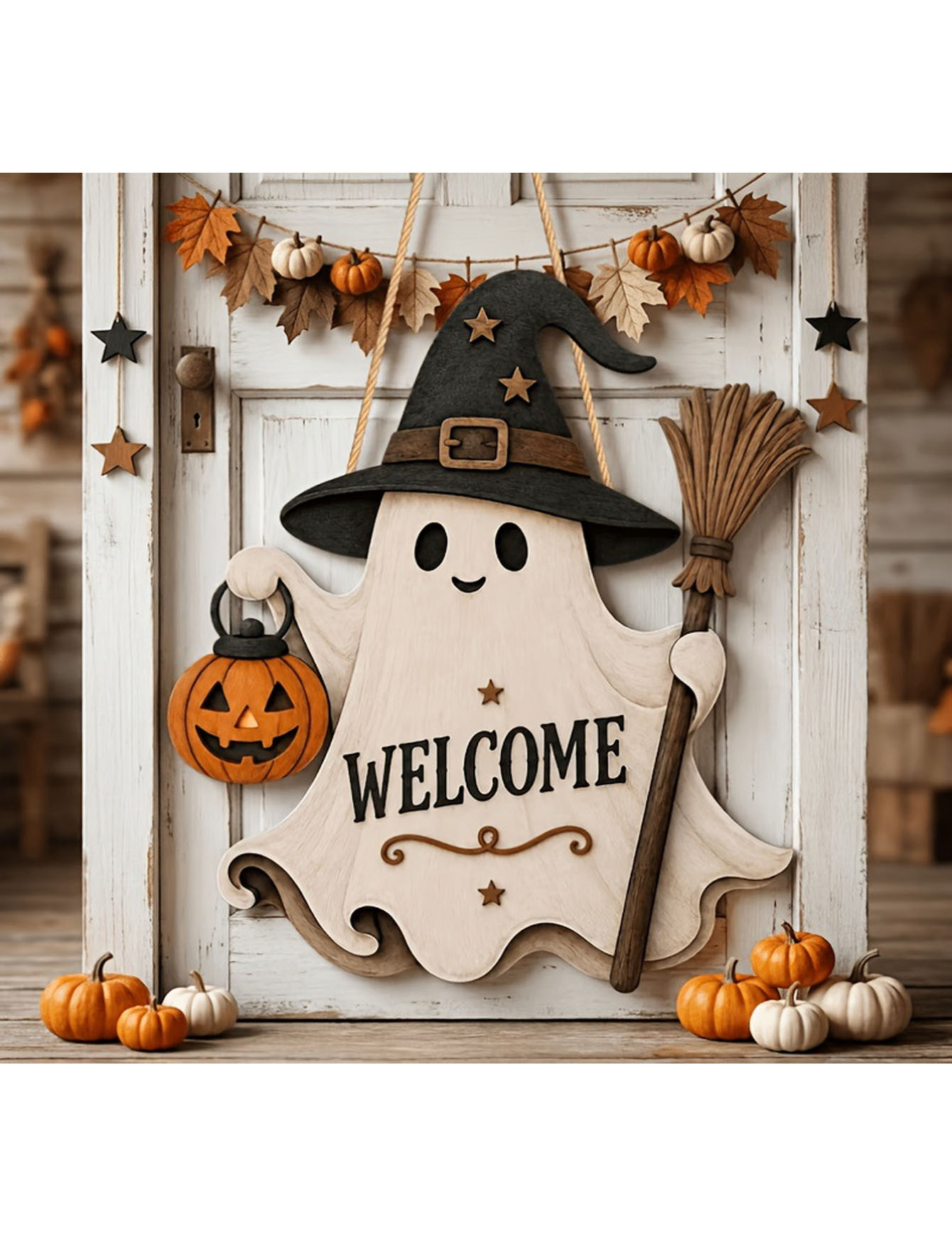 2D platte enkelzijdige spookde - Pumpkin Lantern Halloween recensie en prijs
