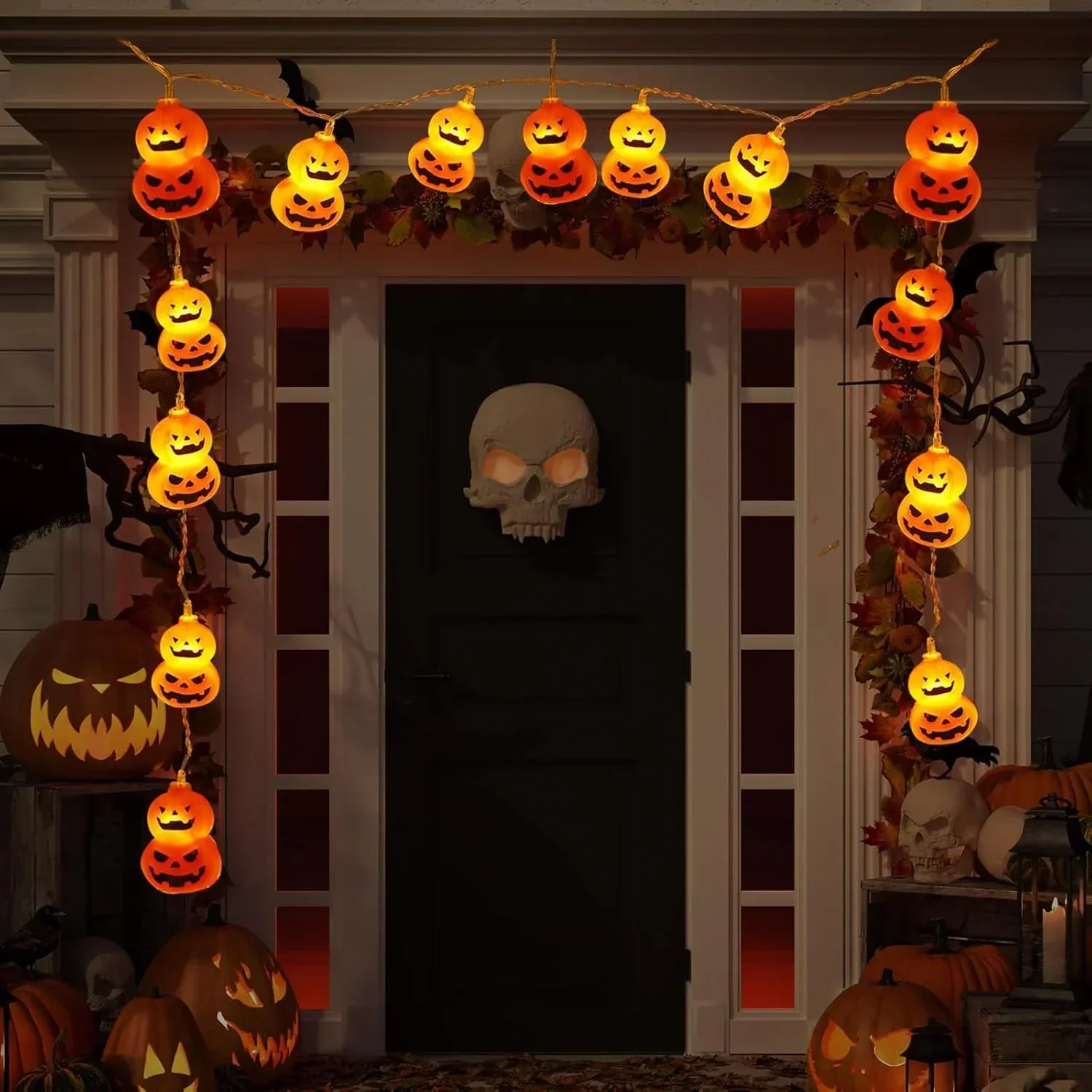 Jack O Lantern-lichtsnoer, op  - Halloween Led String Lights Orange recensie en prijs