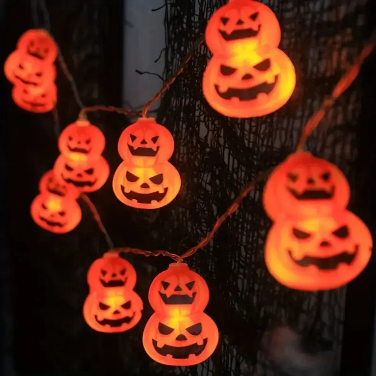 Jack O Lantern-lichtsnoer, op  - Halloween Led String Lights Orange recensie en prijs