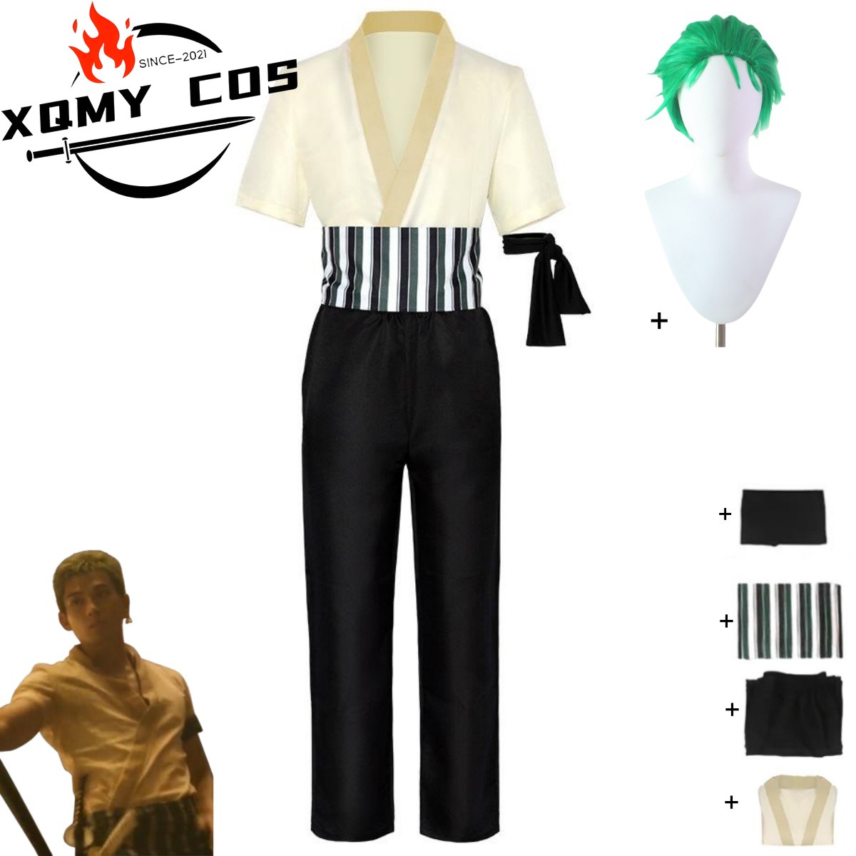 XqNew Anime Film Roronoa Zoro  - Halloween Costume Kids recensie en prijs