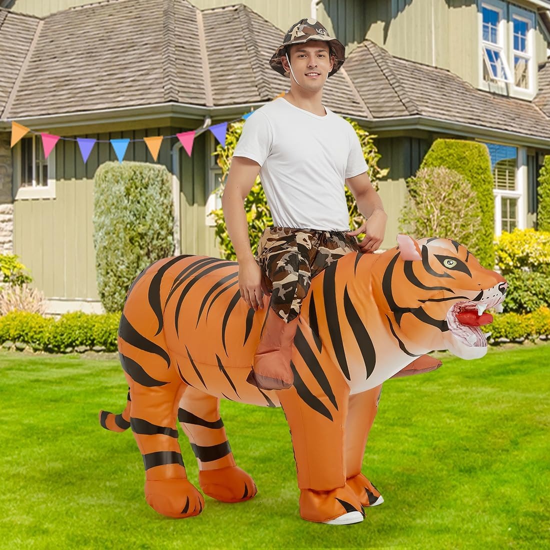 Opblaasbaar tijgerkostuum voor - Halloween Costume Adult recensie en prijs